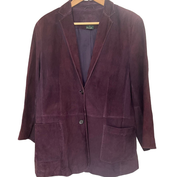 Ralph Lauren Women's Leather Suede Blazer Size Large